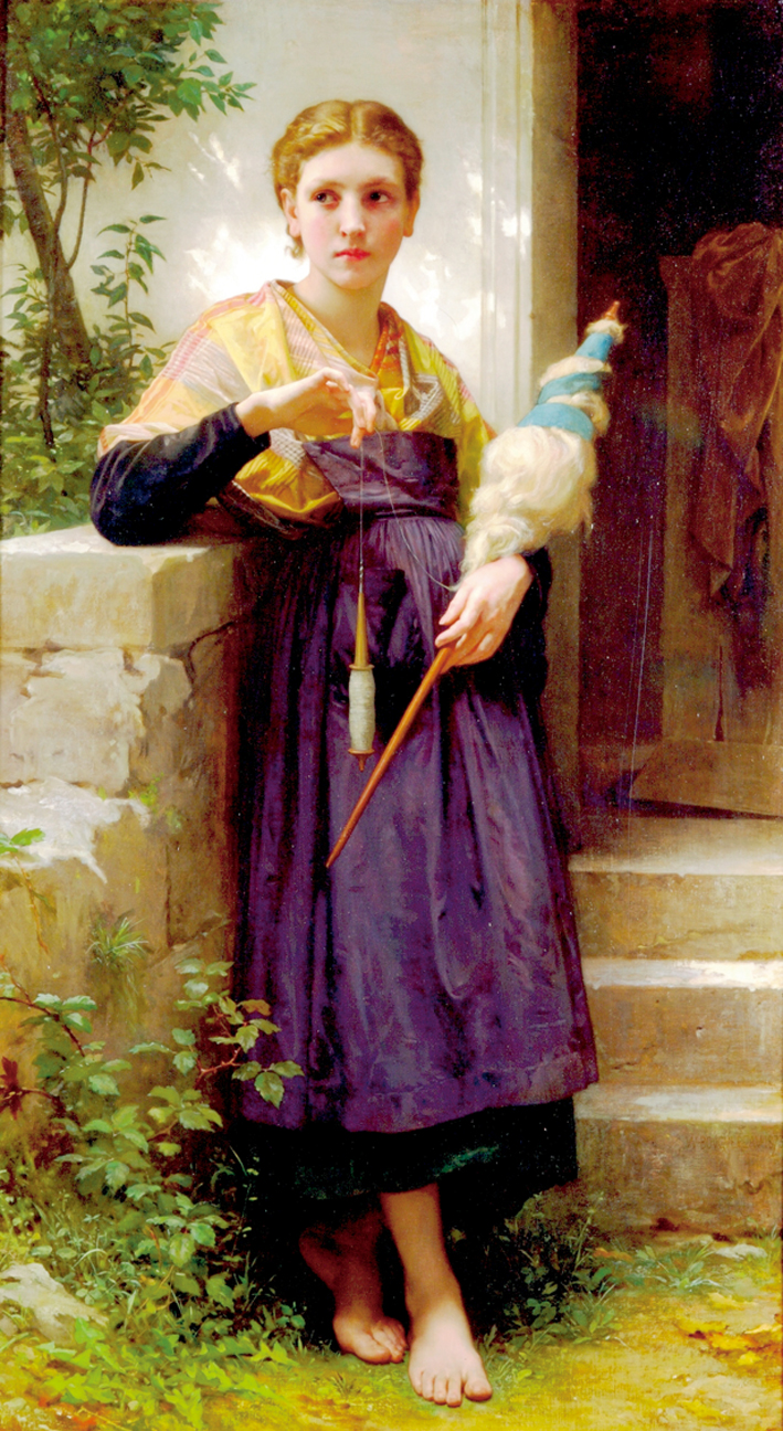  阿道夫·布格罗 Adolphe Bouguereau —— 纺纱女